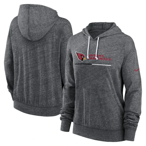 Arizona cardinals nike womens team spirit gym vintage lightweight hoodie top Heather charcoal