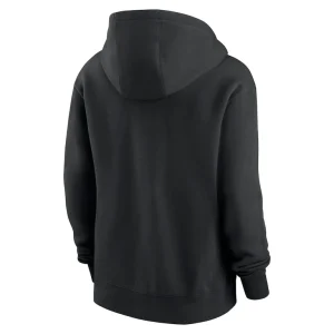 Arizona cardinals nike womens wordmark club fleece pullover hoodie Black M