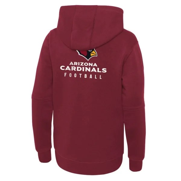 Arizona cardinals nike youth 2023 sideline club fleece pullover hoodie cardinal Cardinal Yth L