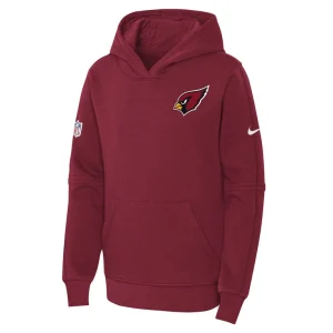 Arizona cardinals nike youth 2023 sideline club fleece pullover hoodie cardinal Cardinal Yth M