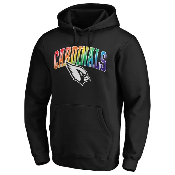 Arizona cardinals pride logo pullover hoodie Black M
