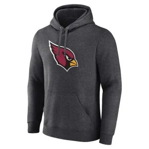 Arizona cardinals primary team logo fitted pullover hoodie Charcoal M
