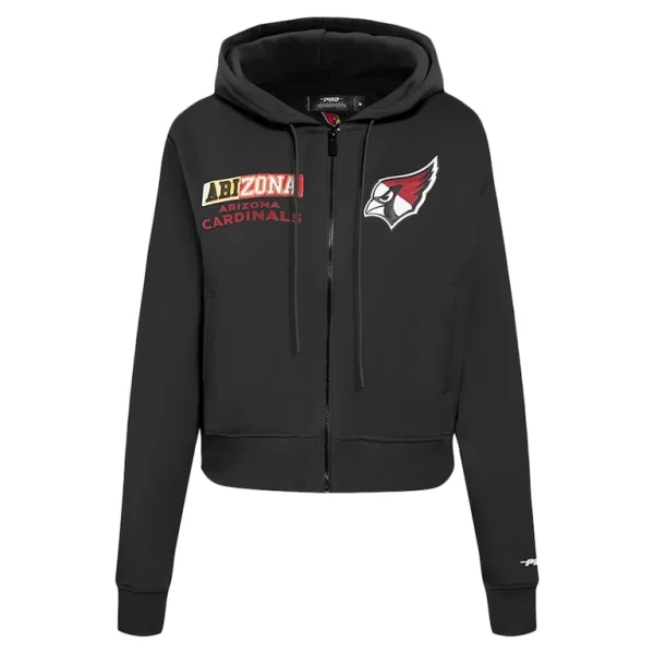 Arizona cardinals pro standard womens split logo full zip hoodie Black XL