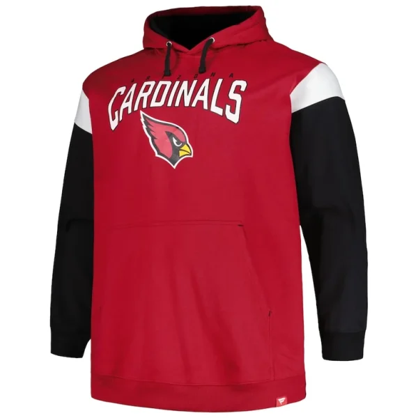 Arizona cardinals profile big tall trench battle pullover hoodie cardinal Cardinal 3XB