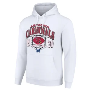 Arizona cardinals starter 80s retro pullover hoodie White M