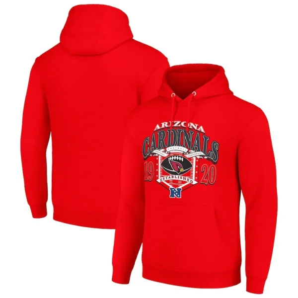 Arizona cardinals starter 80s retro pullover hoodie cardinal Cardinal