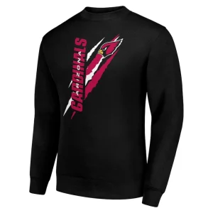 Arizona cardinals starter color scratch team graphic fleece pullover sweatshirt Black M