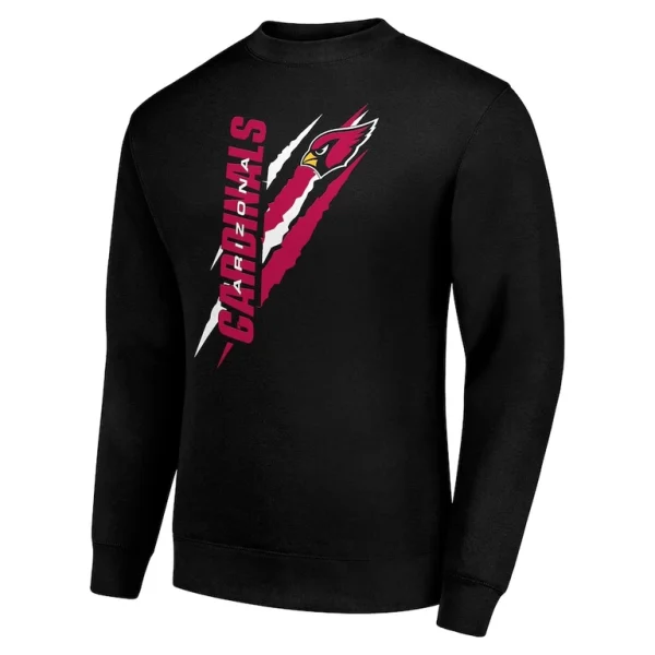 Arizona cardinals starter color scratch team graphic fleece pullover sweatshirt Black M