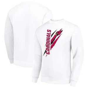 Arizona cardinals starter color scratch team graphic fleece pullover sweatshirt White