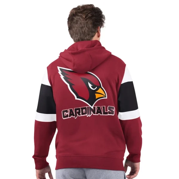 Arizona cardinals starter extreme full zip hoodie cardinal Cardinal M