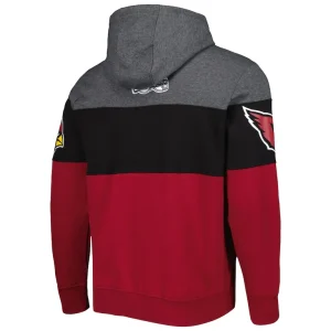 Arizona cardinals starter extreme pullover hoodie Heather charcoalcardinal L
