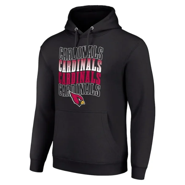 Arizona cardinals starter four team name logo fleece pullover hoodie Black M