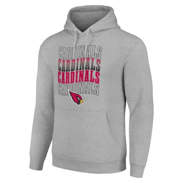 Arizona cardinals starter four team name logo fleece pullover hoodie Heather gray M