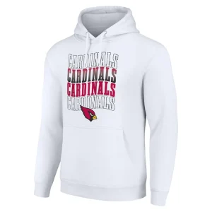 Arizona cardinals starter four team name logo fleece pullover hoodie White M