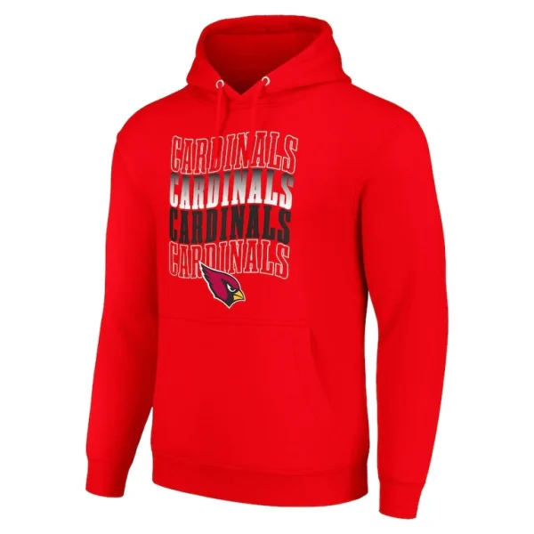 Arizona cardinals starter four team name logo fleece pullover hoodie cardinal Cardinal M
