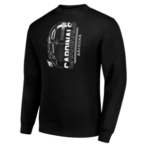 Arizona cardinals starter half helmet team graphic tri blend fleece pullover sweatshirt Black M