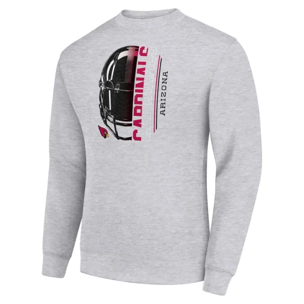 Arizona cardinals starter half helmet team graphic tri blend fleece pullover sweatshirt Heather gray M