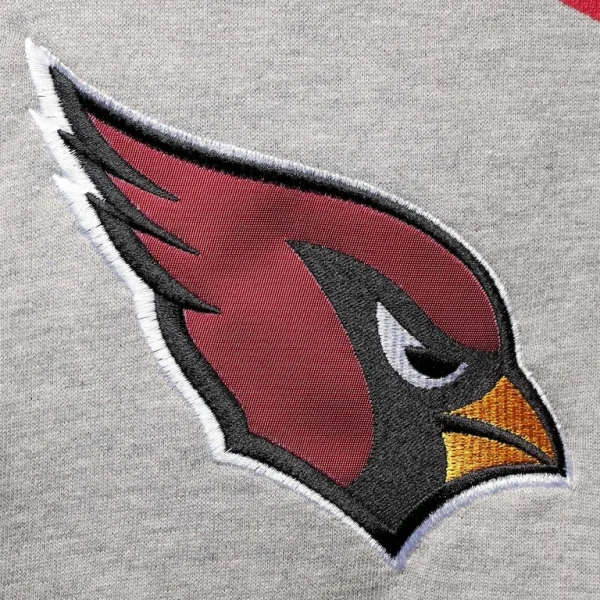 Arizona cardinals starter home run raglan pullover hoodie Heathered graycardinal 2XL