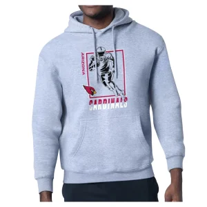 Arizona cardinals starter player grid pullover hoodie Heather gray