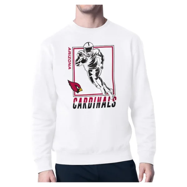 Arizona cardinals starter player grid pullover sweatshirt White