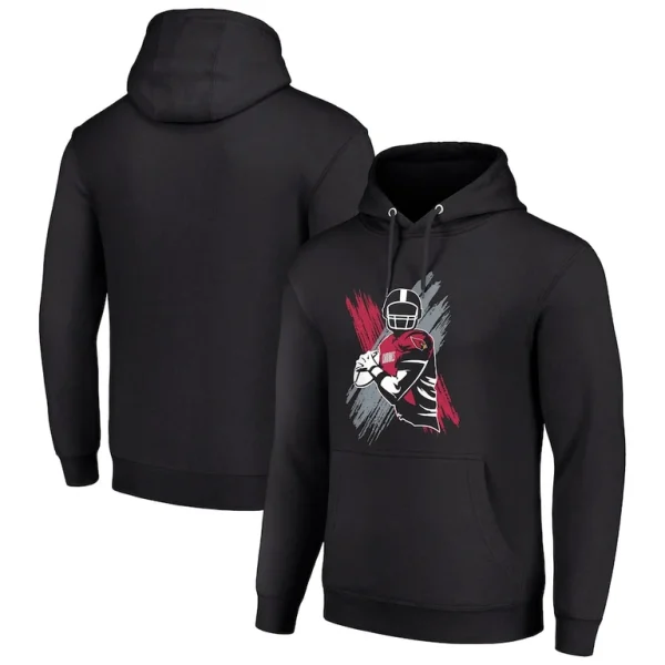 Arizona cardinals starter player x fleece pullover hoodie Black