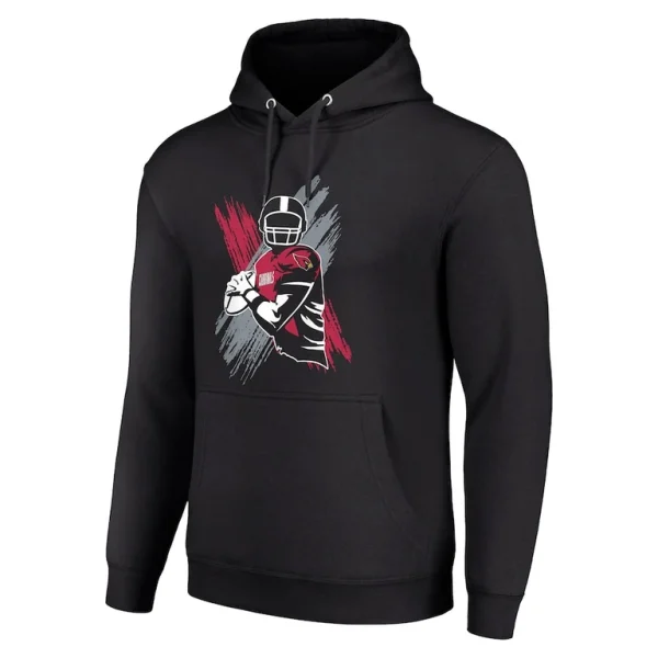 Arizona cardinals starter player x fleece pullover hoodie Black M