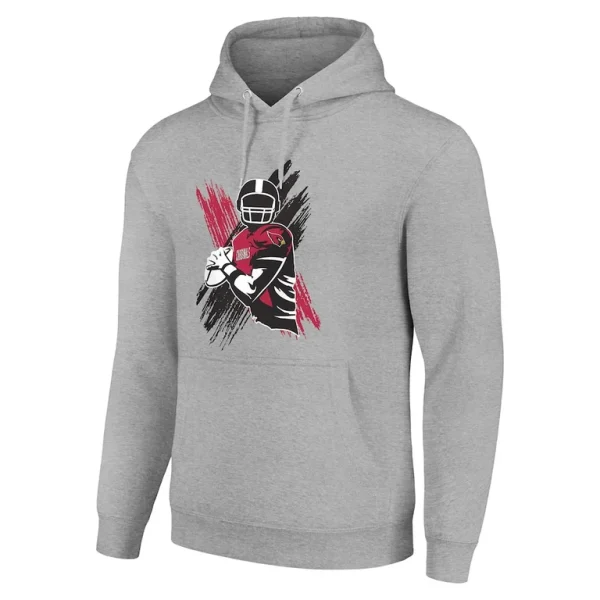Arizona cardinals starter player x fleece pullover hoodie Heather gray M