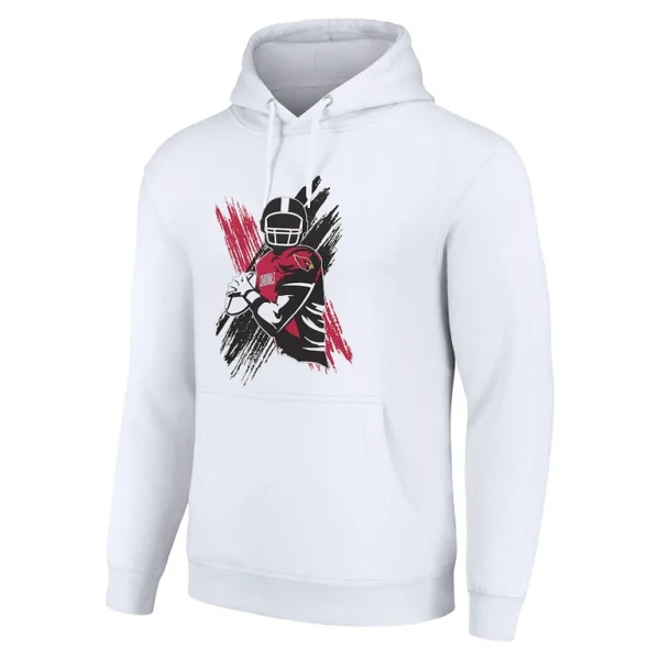 Arizona cardinals starter player x fleece pullover hoodie White M