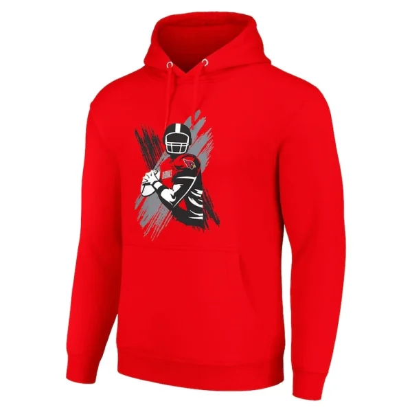 Arizona cardinals starter player x fleece pullover hoodie cardinal Cardinal M