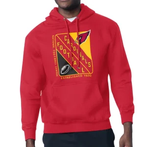 Arizona cardinals starter shield logo pullover hoodie cardinal Cardinal