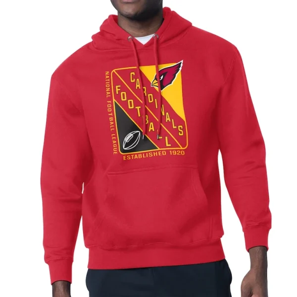 Arizona cardinals starter shield logo pullover hoodie cardinal Cardinal