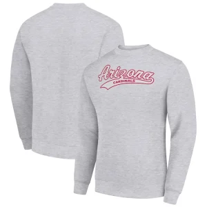 Arizona cardinals starter tailsweep team graphic tri blend fleece pullover sweatshirt Heather gray