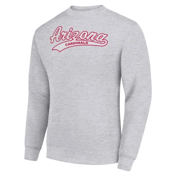 Arizona cardinals starter tailsweep team graphic tri blend fleece pullover sweatshirt Heather gray M