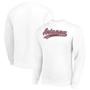 Arizona cardinals starter tailsweep team graphic tri blend fleece pullover sweatshirt White