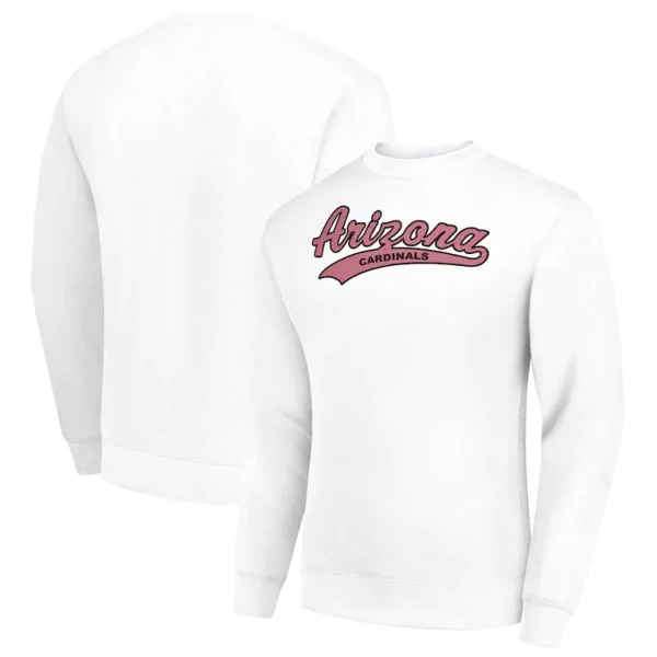 Arizona cardinals starter tailsweep team graphic tri blend fleece pullover sweatshirt White
