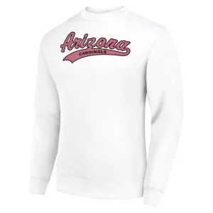 Arizona cardinals starter tailsweep team graphic tri blend fleece pullover sweatshirt White M