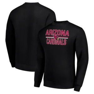 Arizona cardinals starter team mesh print graphic pullover sweatshirt Black