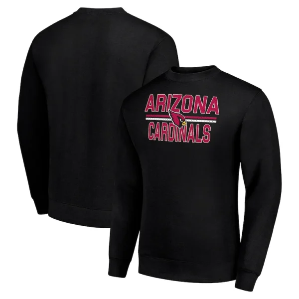 Arizona cardinals starter team mesh print graphic pullover sweatshirt Black
