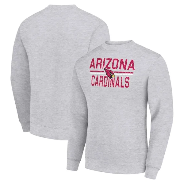 Arizona cardinals starter team mesh print graphic pullover sweatshirt Heather gray