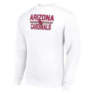 Arizona cardinals starter team mesh print graphic pullover sweatshirt White M