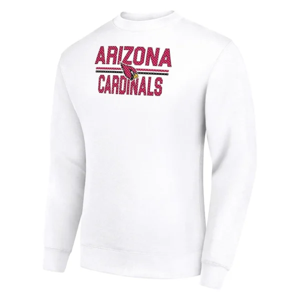 Arizona cardinals starter team mesh print graphic pullover sweatshirt White M