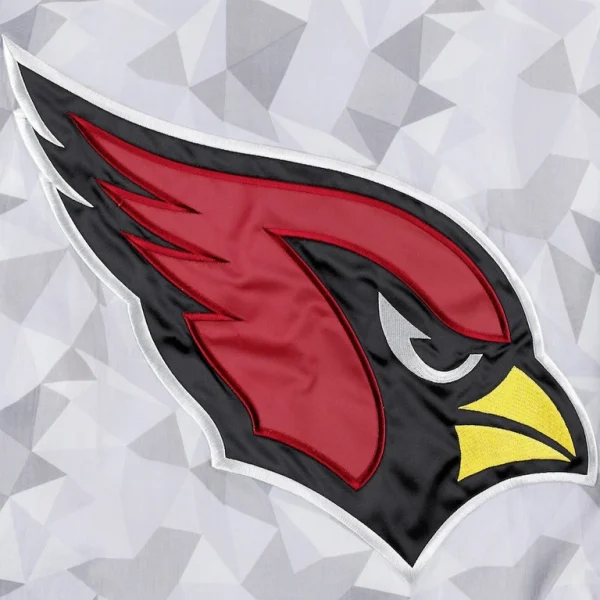 Arizona cardinals starter thursday night gridiron raglan half zip hooded jacket Whitecardinal XL
