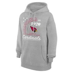 Arizona cardinals starter unisex arch team fleece pullover hoodie Heather gray M