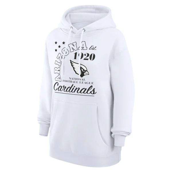 Arizona cardinals starter unisex arch team fleece pullover hoodie White M