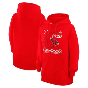 Arizona cardinals starter unisex arch team fleece pullover hoodie cardinal Cardinal