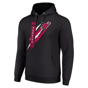 Arizona cardinals starter unisex color scratch fleece pullover hoodie Black M