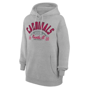 Arizona cardinals starter unisex half ball team fleece pullover hoodie Heather gray M