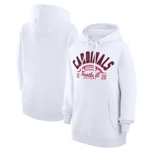 Arizona cardinals starter unisex half ball team fleece pullover hoodie White