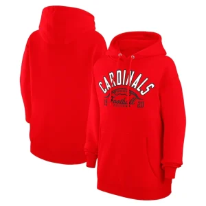 Arizona cardinals starter unisex half ball team fleece pullover hoodie cardinal Cardinal