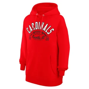 Arizona cardinals starter unisex half ball team fleece pullover hoodie cardinal Cardinal M